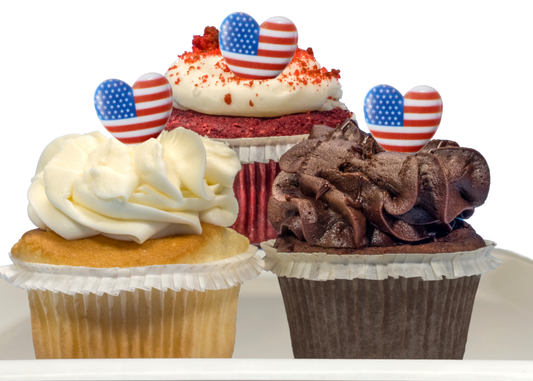 Patriotic Themed Cupcakes-EventCateringHouston.com