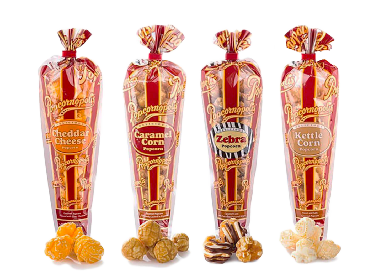 Popcornopolis Gourmet Popcorn Cones-EventCateringHouston.com